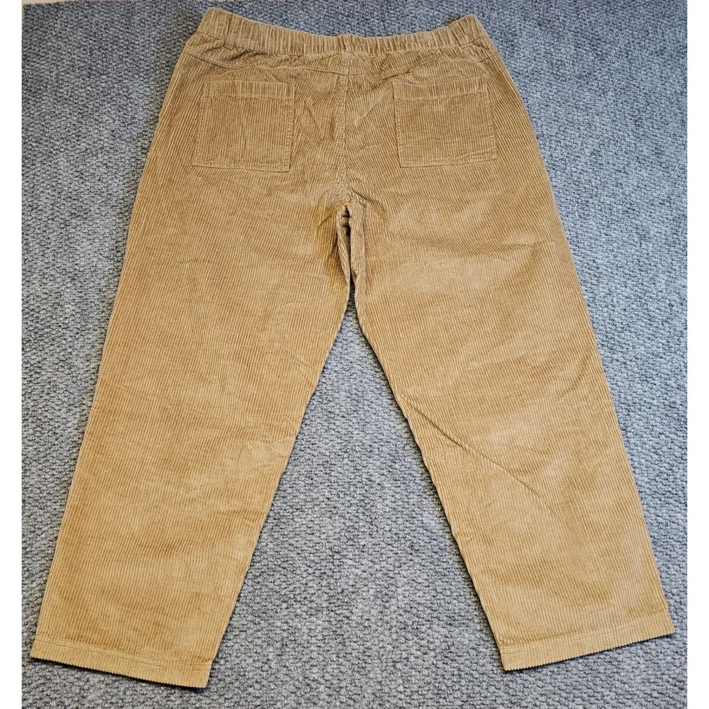 Orton Brothers Clothing Co‎ Baggy Corduroy Pants Beige Stretch Waist XL